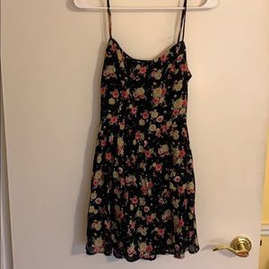 Spaghetti strap floral mini dress